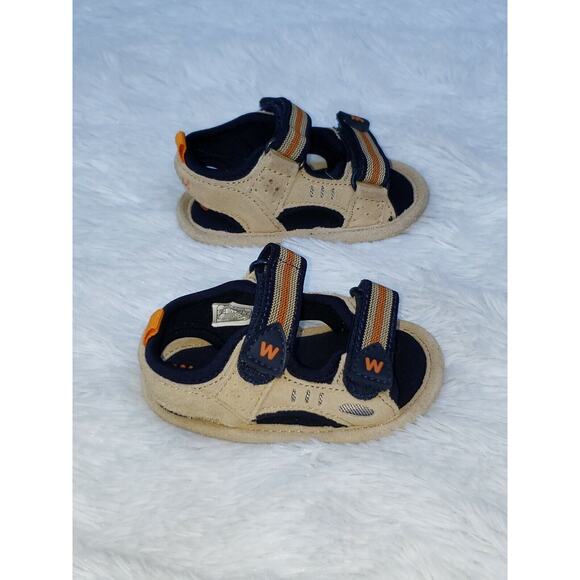 Weebok By Reebok Baby Infant Size 2 Sandal Hook Loop Leather Upper / Outsoles - Picture 2 of 11